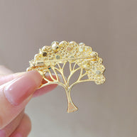 Money Tree Brooch | Crystal Plant Pin | Lucky Gift JXBS417