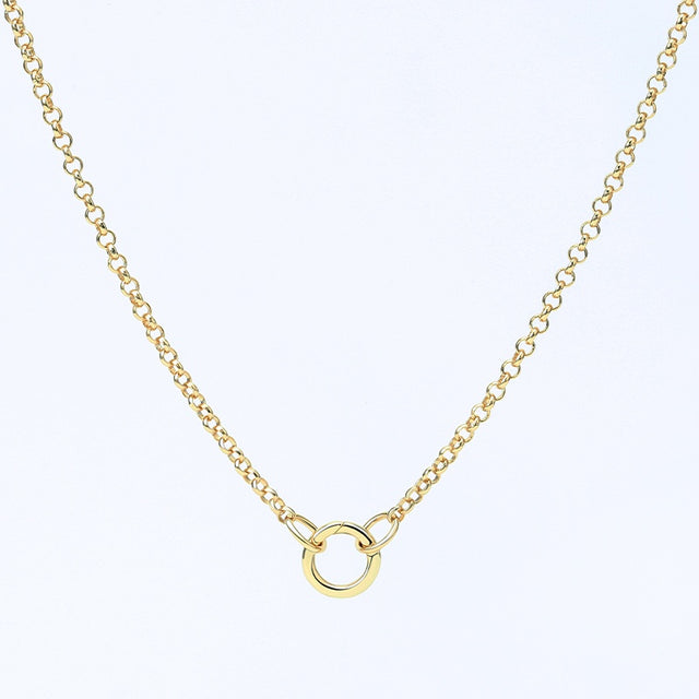 Rolo Chain Charm Necklace JX0083