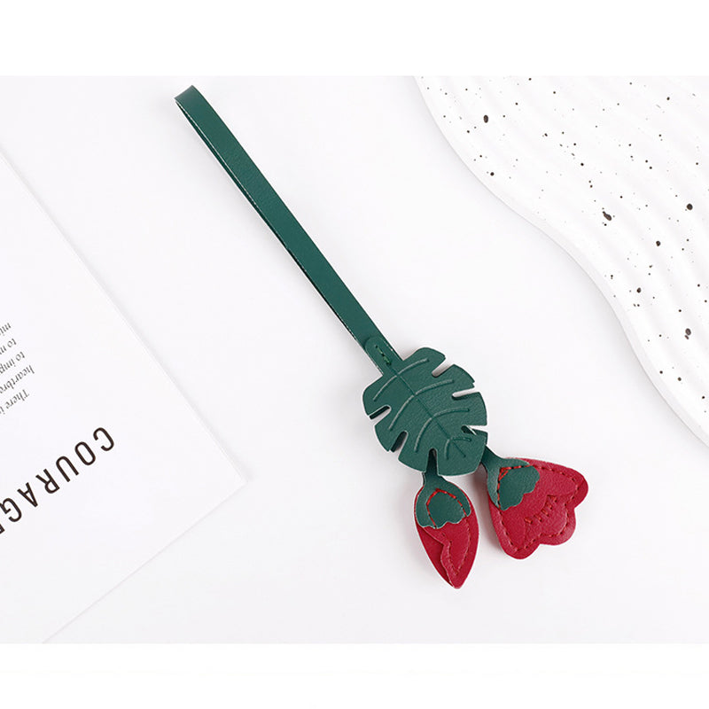 Leather Flower Keychain | Versatile Charm to Style Anywhere