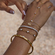 Gold Plated Stainless Steel Tennis Bracelet