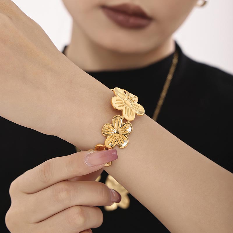 Flower Open Bangle JXBW2305014