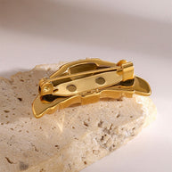 Croissant Pin Brooch | Anti-Gaping Clothing Clip for Women