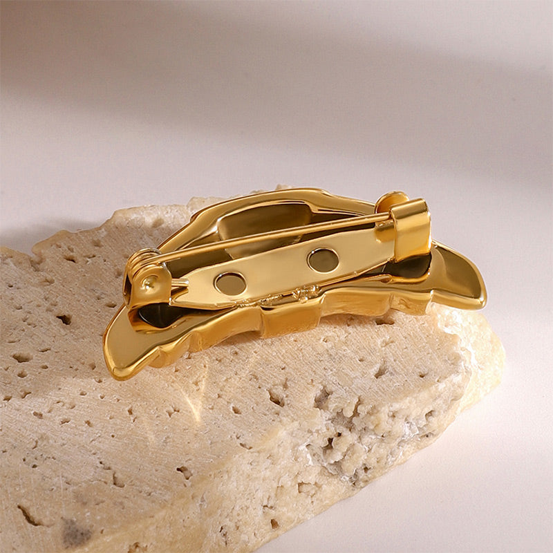 Croissant Pin Brooch | Anti-Gaping Clothing Clip for Women