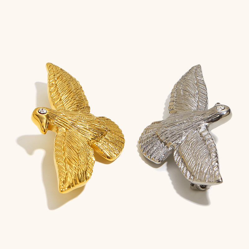 Songbird Brooch | 18K Gold Plated Stainless Steel Elegant Pin