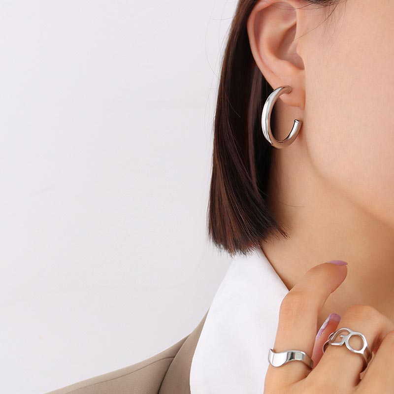 Tube Hoop Earring