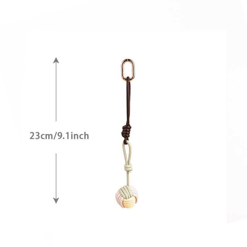 Handmade Two-Tone Keychain | Versatile Braided Ball Charm