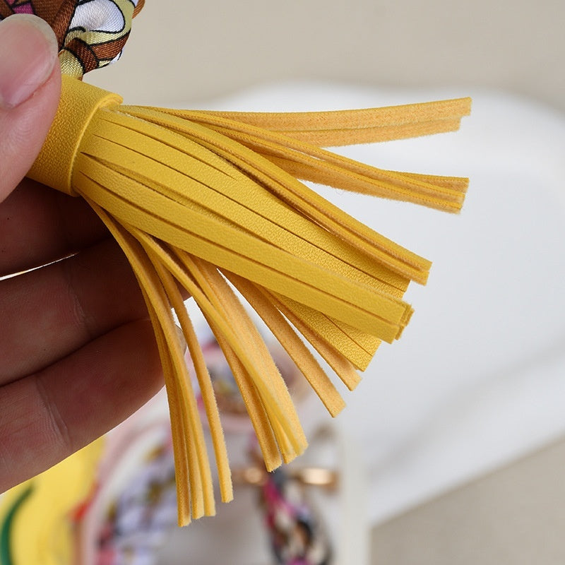 Lucky Duck Keychain | Fashion Leather Tassel Bag Charm Gift