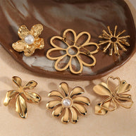 Statement Flower Brooch | Stainless Steel Bold Corsage