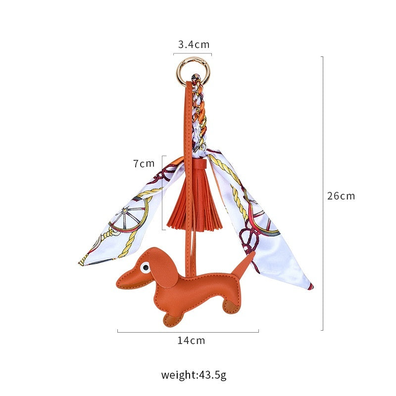 Dachshund Keychain | Korean Style Tassel Charm for Bags