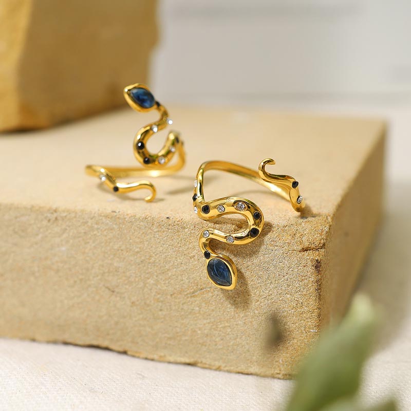 Blue Eye Snake Ring JSR23072704