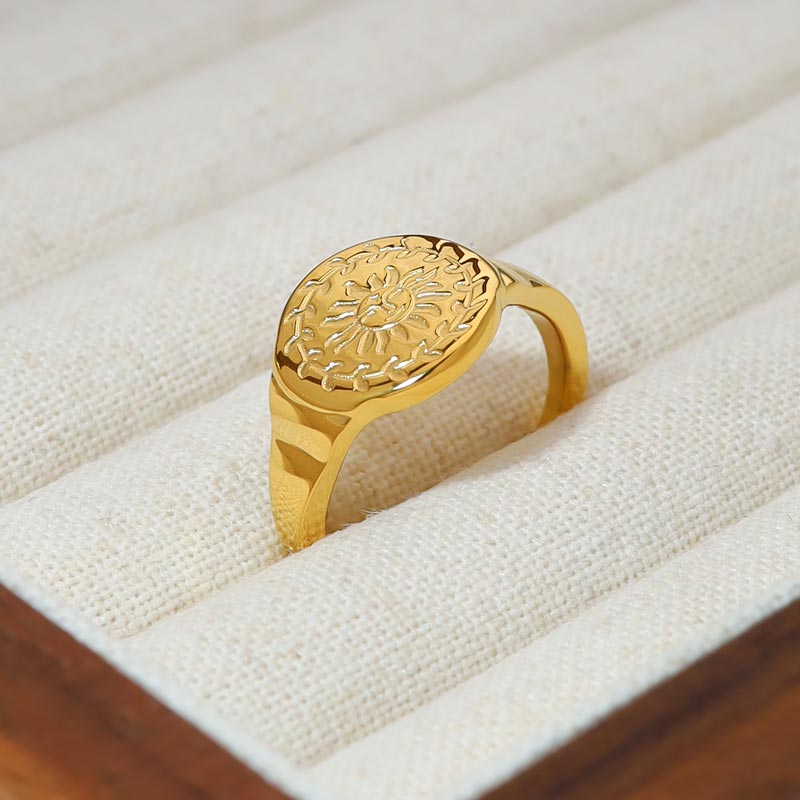 Sunflower Signet Ring JSR22021102