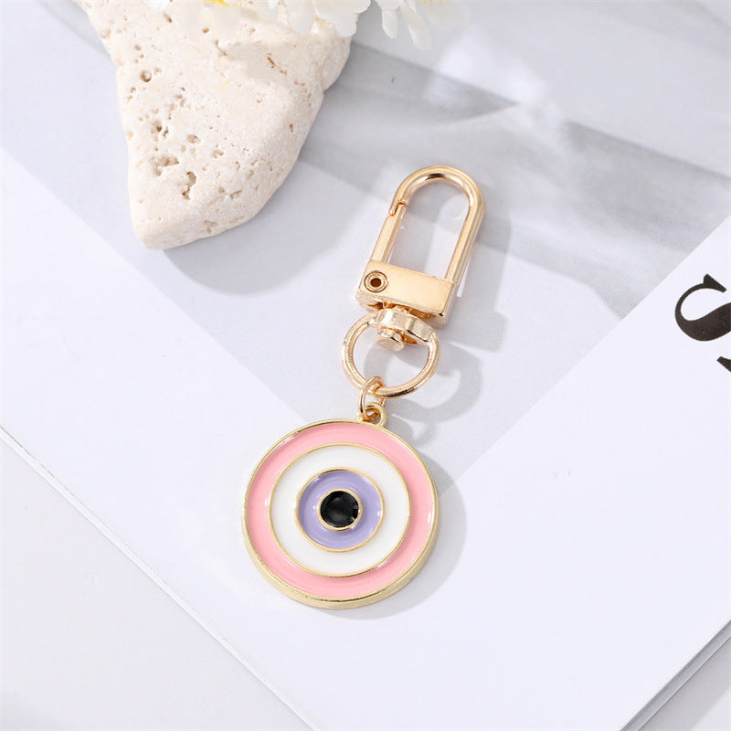 Evil Eye Keychain | Colorful Drop Charm | Heart Shape