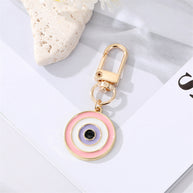 Evil Eye Keychain | Colorful Drop Charm | Heart Shape