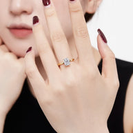 Ice Flower Cut CZ Engagement Ring JDY120871