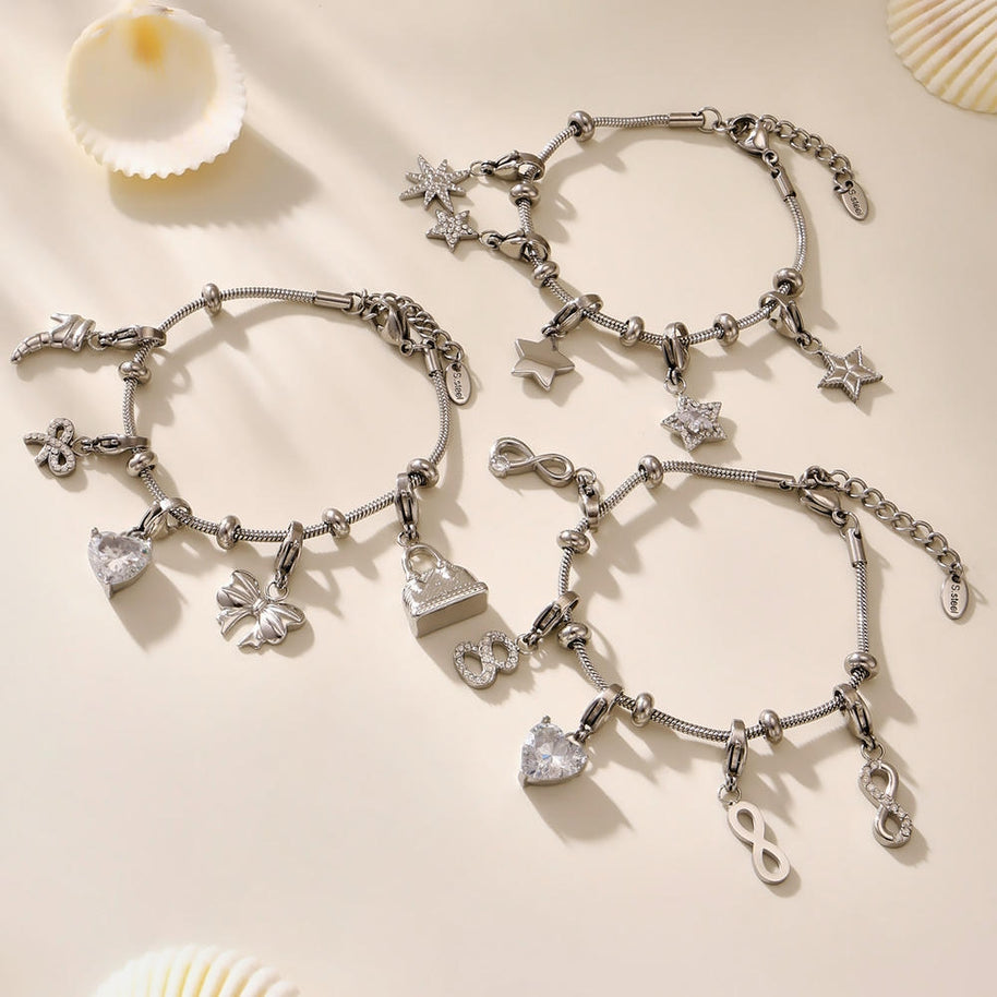 DIY Jewelry Multi Pendant Steel Necklace Bracelet Accessory