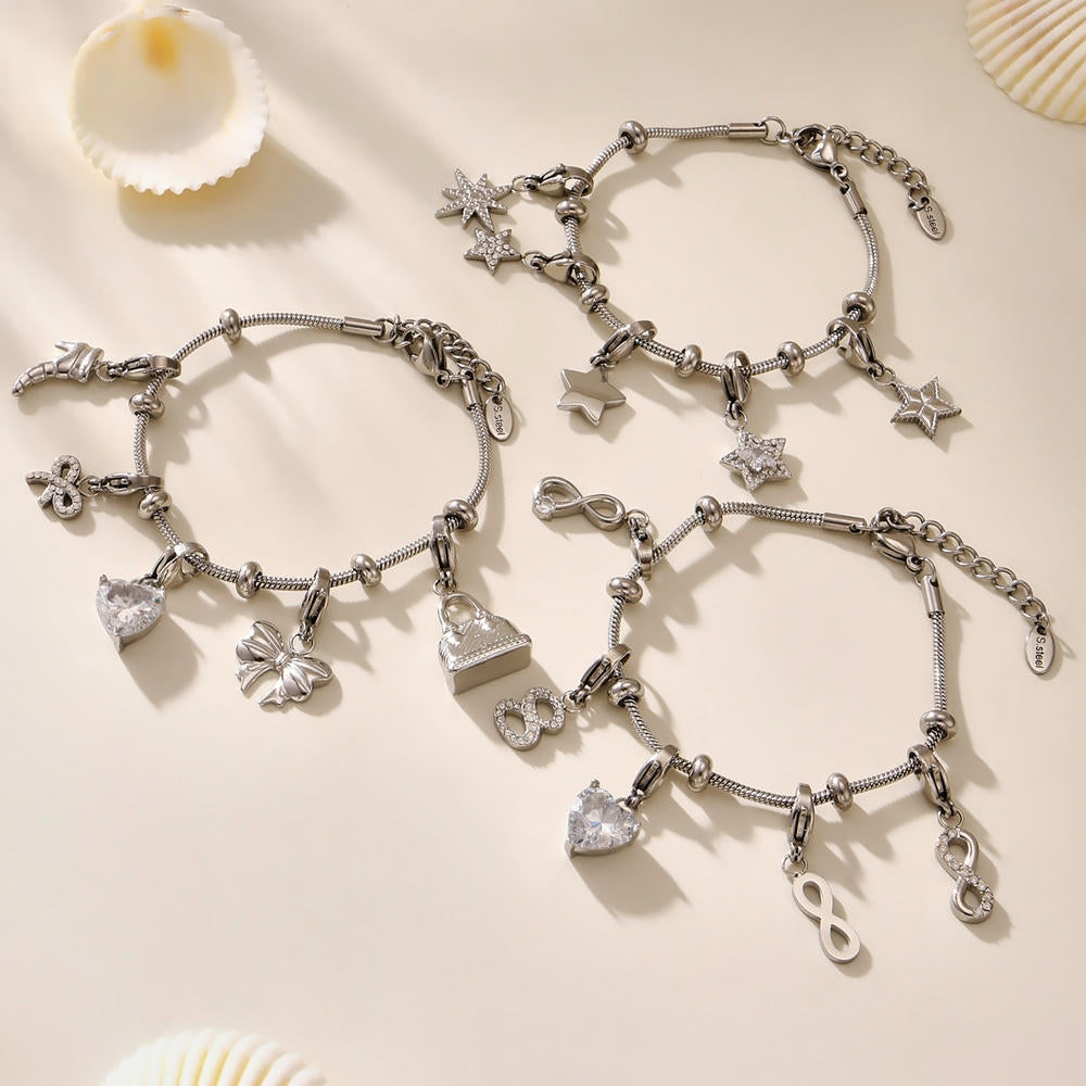 DIY Jewelry Multi Pendant Steel Necklace Bracelet Accessory