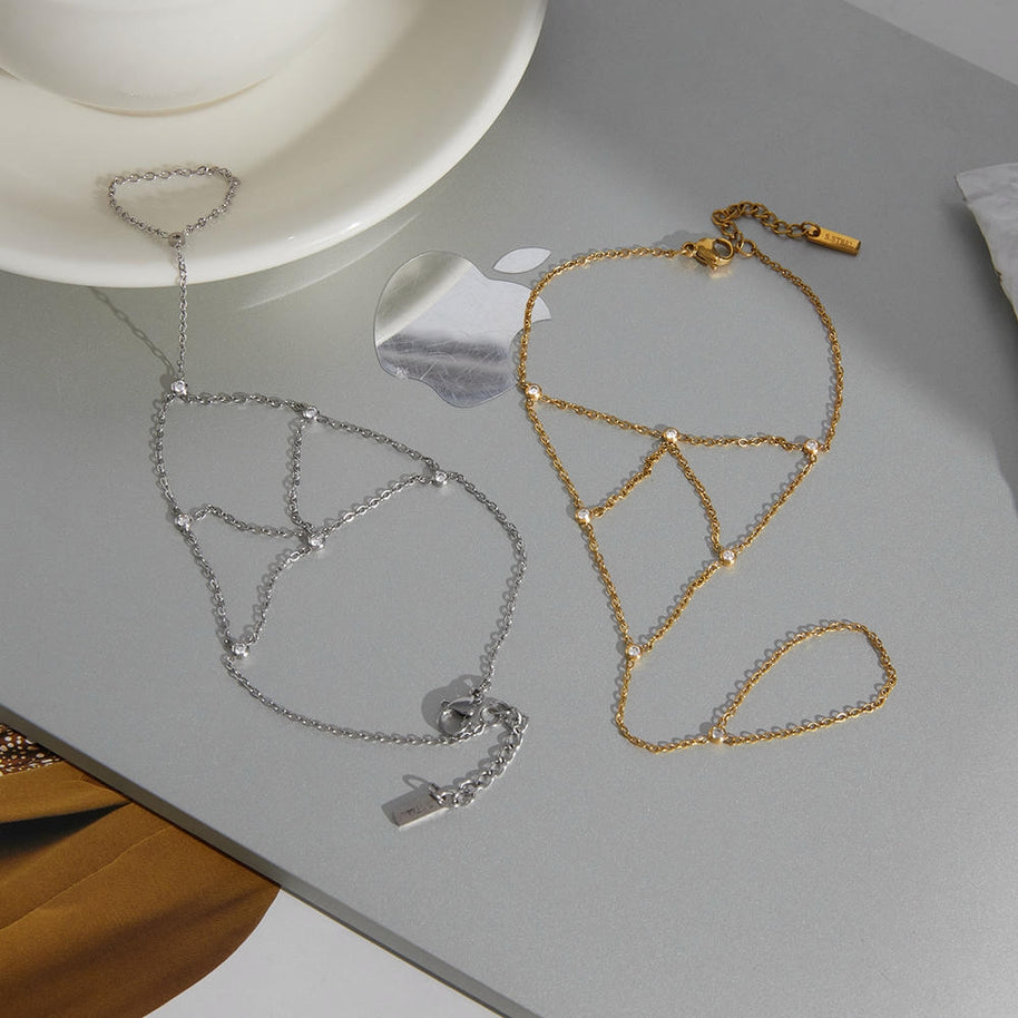 Finger Chain Bracelet | Stainless Korean Style Luxury