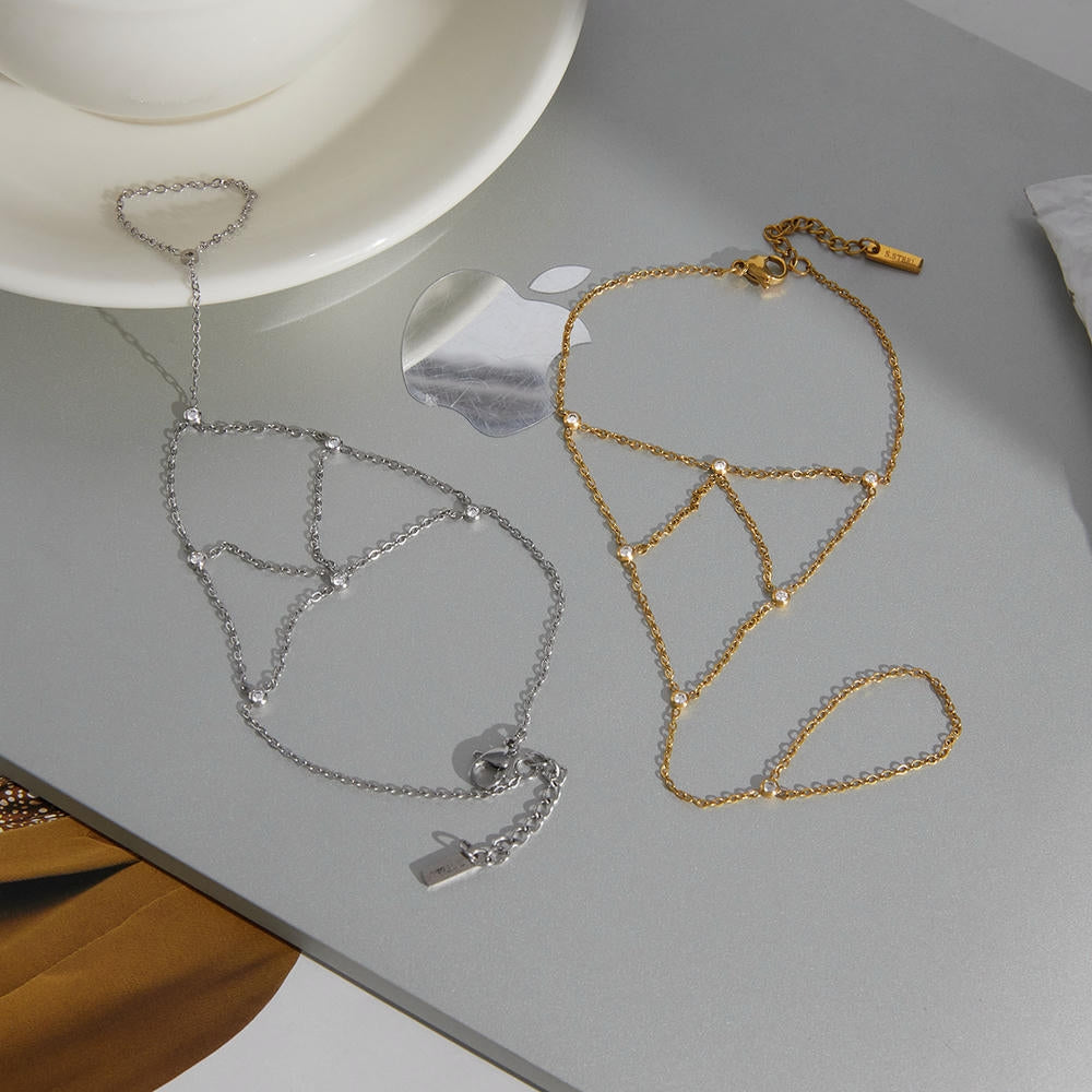 Finger Chain Bracelet | Stainless Korean Style Luxury