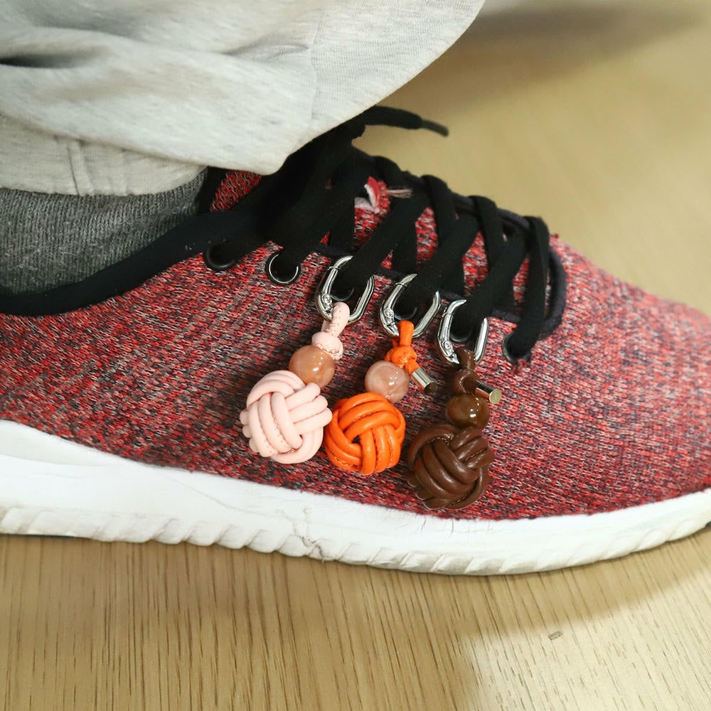 Tael Keychain | PU Braid Ball | DIY Charm for Shoes