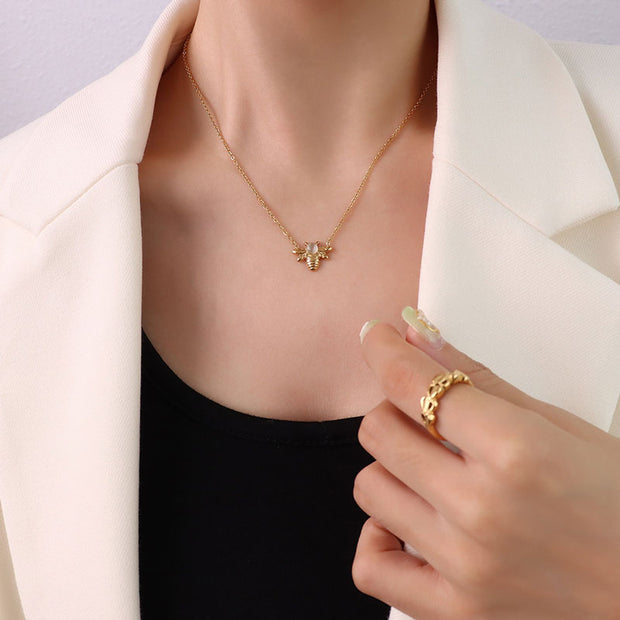 Stainless Steel Bee Necklace
