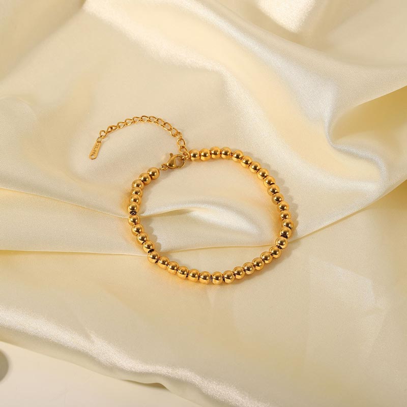 Ball Chain Bracelet Gold Plated