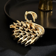 Crystal Swan Brooch | Luxury Blazer Pin | Women's Gift