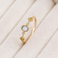 Dainty Sterling Silver Aquamarine Ring GS1239