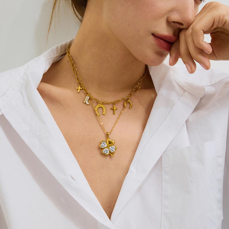 Multiple Charm Necklace Chain