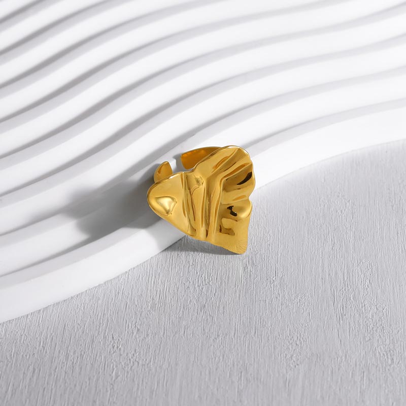 Textured Heart Open Ring JSR020014