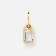 Square Shape 12 Birthstones Pendant Colorful Zircon DIY Charm