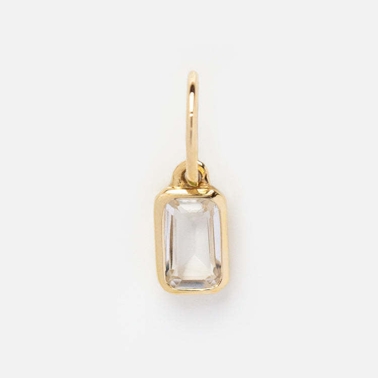Square Shape 12 Birthstones Pendant Colorful Zircon DIY Charm