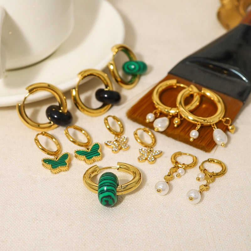 Pearl Drop Hoop Earring JSE23071704