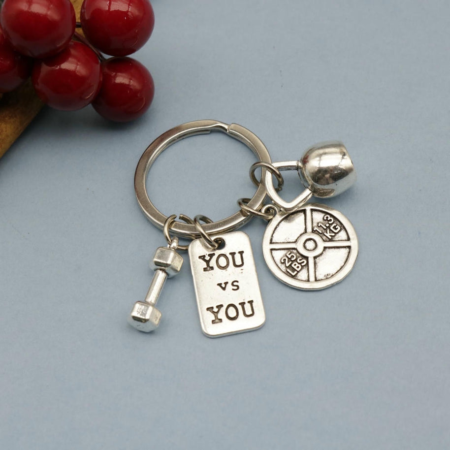 Dumbbell Keychain | Gym Fitne Charm | Classical Couple Gift