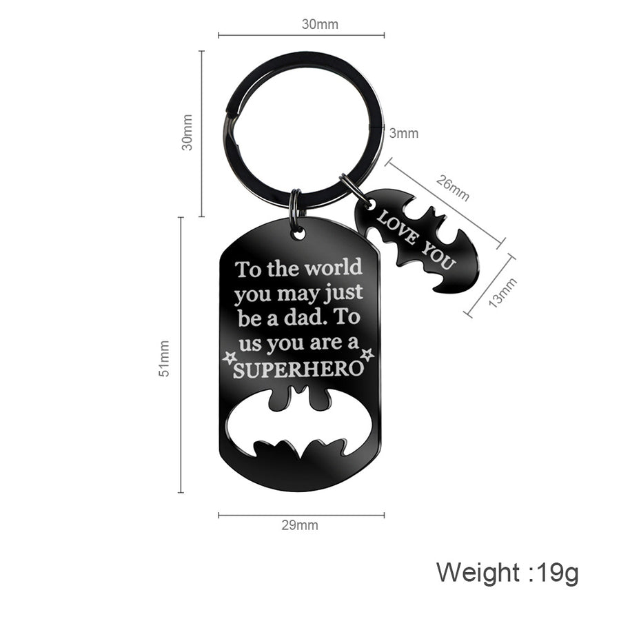 Superhero Keychain | Titanium Steel | Father's Day Gift