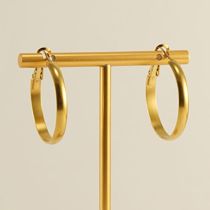 Large Tube Hoop Earrings