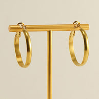 Large Tube Hoop Earrings