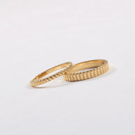 Ribbed Band Ring JA572