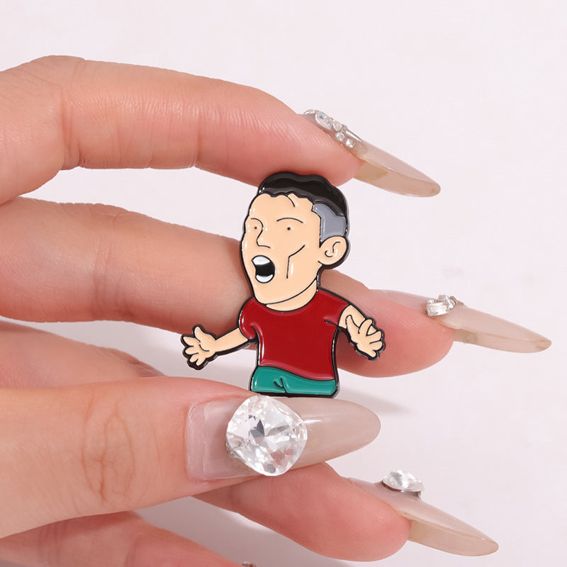Manchester United Pin | Cartoon Soccer Brooch | Team Badge