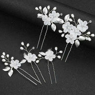 Acrylic Leaf Hair Pin | U-Shape Bridal Hair Clip for Wedding