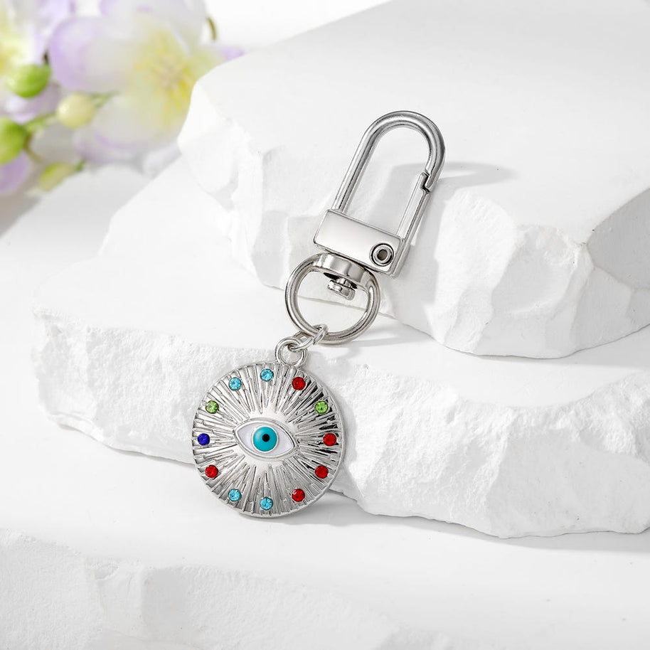 Evil Eye Keychain | Bohemian Rhinestones Charm | Sparkle