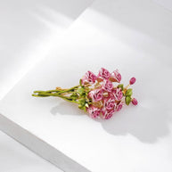 Pink Rose Brooch | Romantic Enamel Lapel Pin for Blazers