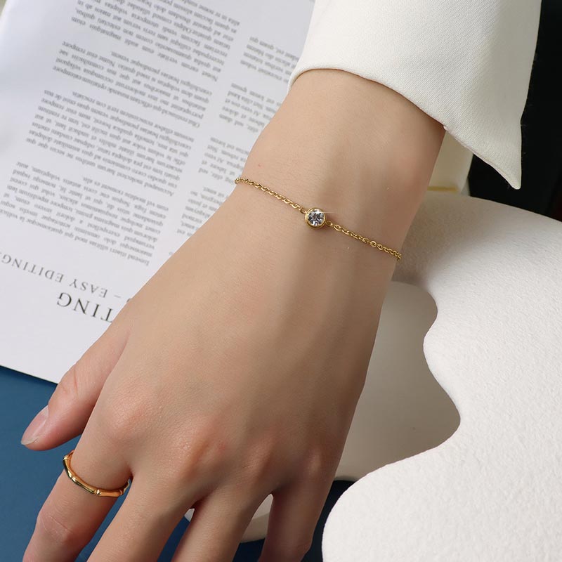 Zircon Stone Chain Bracelet