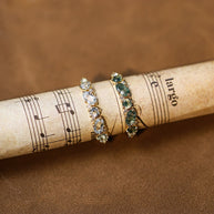 Row Moss Agate Ring GS2721