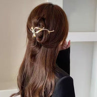 Pearl Bow Hair Clip JQY222