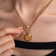 European Beach Starfish Conch Shell Pendant Luxury Style