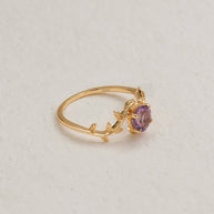 Amethyst Leaf Ring GS2503
