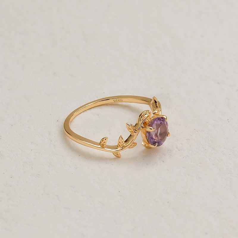Amethyst Leaf Ring GS2503