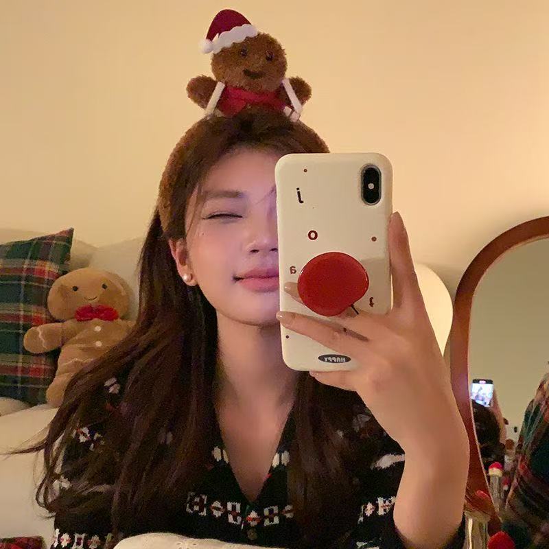 Plush Snowman Headband | Gingerbread Christmas Hair Clip