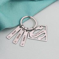 Our Dad Keychain | Titanium Steel Plate | DIY Engrave