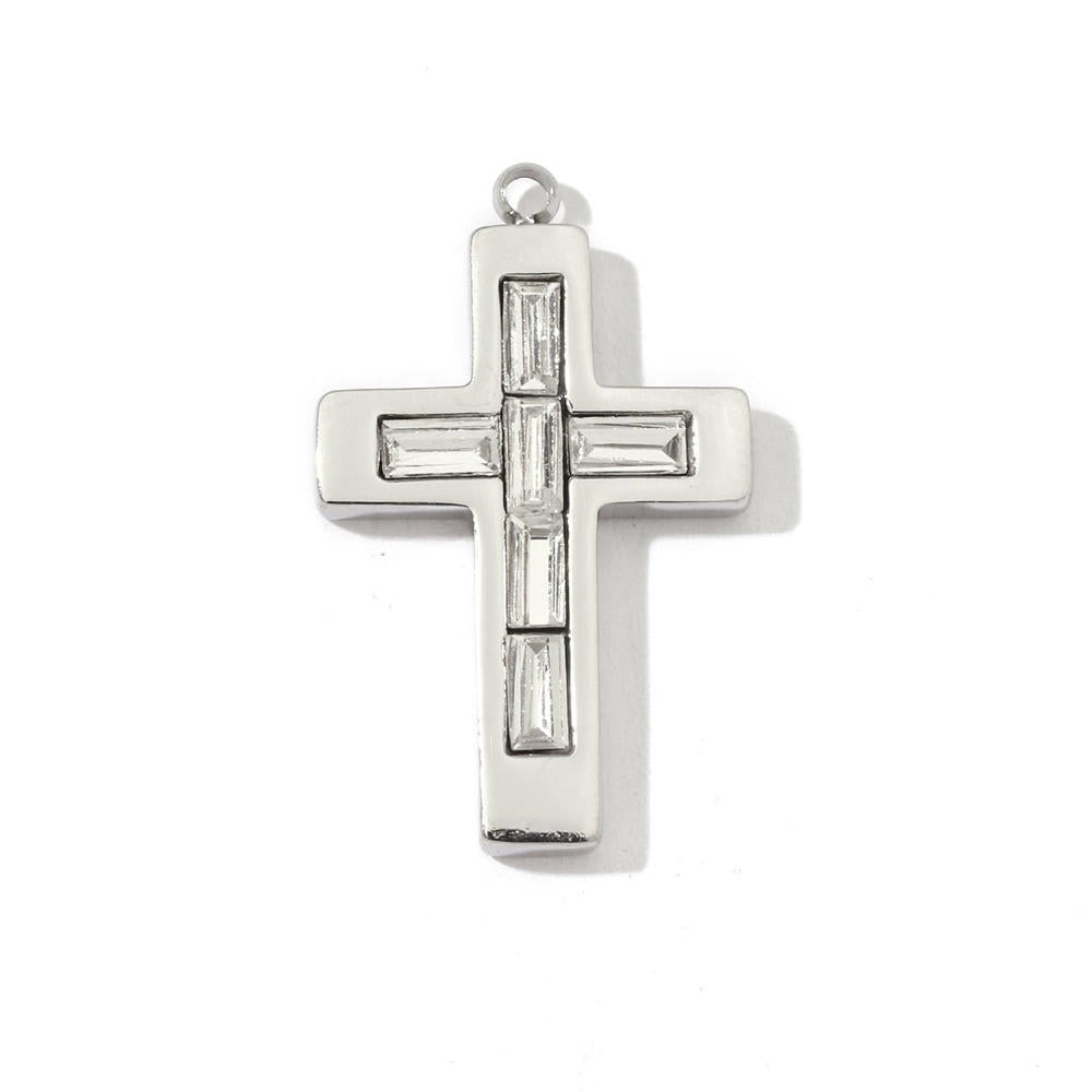 Cross Pig Nose Pendant | Stainless Steel Gothic Charm